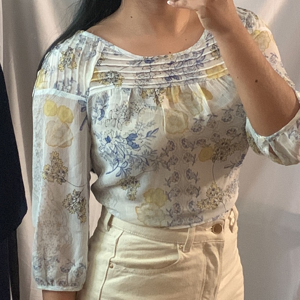 Blue Flower Blouse
